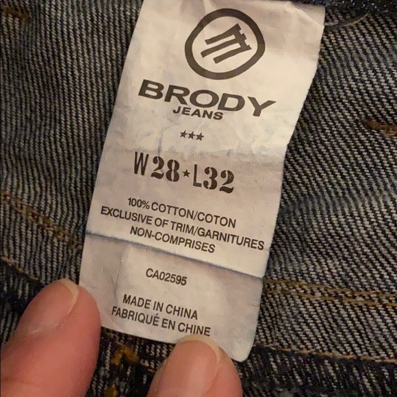 Brody Jeans Slim Straight 28 x 32 Whiskering - Picture 8 of 9